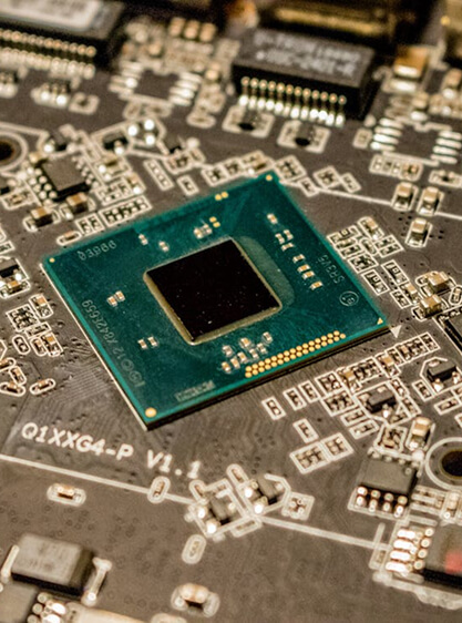 Scientist with robot